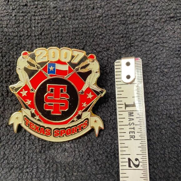 2007 Texas Sports Baseball Hat‎ Trading Lapel Pinback Softball Collectible - Picture 3 of 5